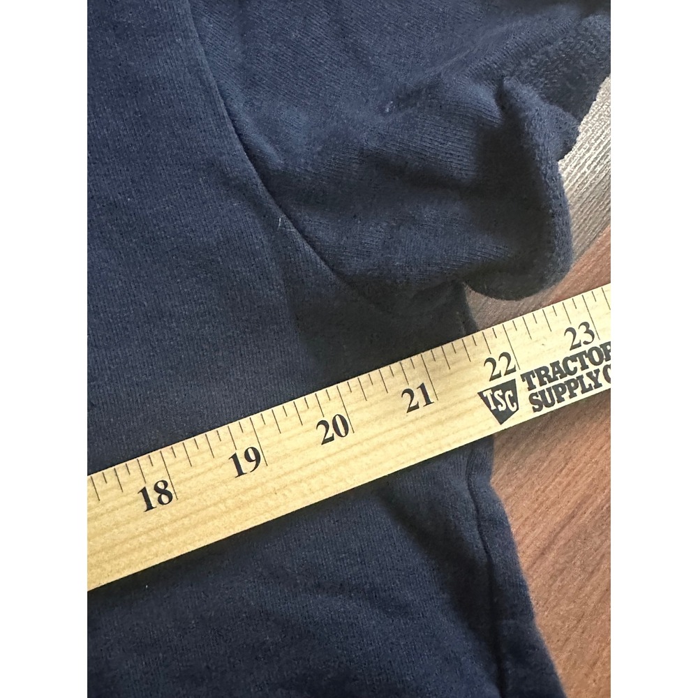 Maeve Anthropologie‎ Riviera Embroidered Cropped Sweatshirt Navy Blue Womens Med - Picture 5 of 7